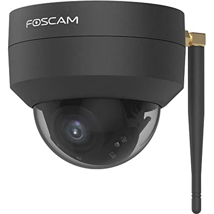 Foscam D4Z 4 MP 2K Dual-Band WLAN PTZ Dome Überwachungskamera mit 4-Fach optischem Zoom, Wetterfest IP66 und vandalismusgeschützt IK10, Nachtsicht bis 20 m, Menschenerkennung / Schwarz