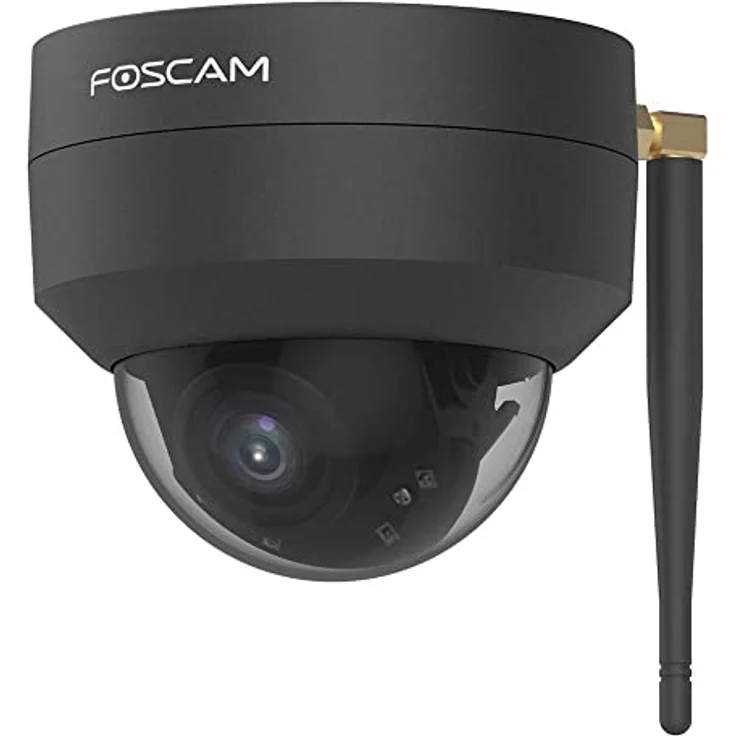 Foscam D4Z 4 MP 2K Dual-Band WLAN PTZ Dome Überwachungskamera mit 4-Fach optischem Zoom, Wetterfest IP66 und vandalismusgeschützt IK10, Nachtsicht bis 20 m, Menschenerkennung / Schwarz – Bild 1