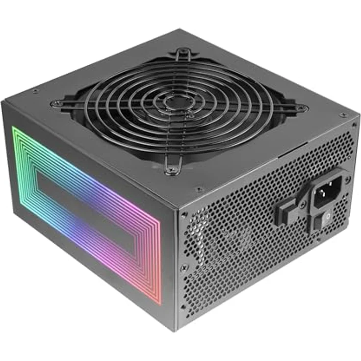 Mars Gaming MPB750S, ATX ARGB Netzteil 750W, 80Plus Bronze, 90% Effizienz, 120mm AI-RPM Lüfter, ARGB MB Steuerung, DC-DC und SMD Technologien, Schwarz – Bild 1