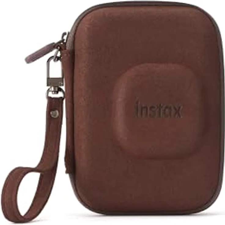FUJIFILM instax LiPlay Case Camera, Tasche für Sofortbildkamera aus Wildleder, tiefes Bronze, für Instax Mini – Bild 1