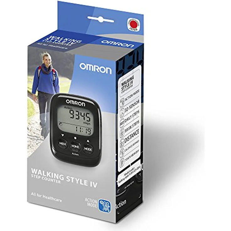 OMRON Schrittzähler Walking Style IV mit präzisem 3D Sensor zur Messung von Schritten, Entfernung, normalen und aeroben Schritten sowie verbrannten Kalorien – Bild 5