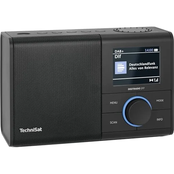 TechniSat DIGITRADIO 217 – Kompaktes und tragbares DAB+ Digitalradio mit Bluetooth und Farbdisplay, schwarz