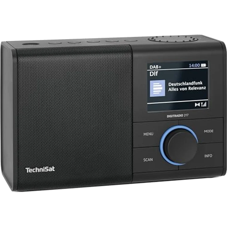 TechniSat DIGITRADIO 217 – Kompaktes und tragbares DAB+ Digitalradio mit Bluetooth und Farbdisplay, schwarz – Bild 1