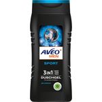 AVEO MEN 3in1 Duschgel Sport, mit Glycerin, extra Frische, feuchtigkeitsspendend, ideal nach dem Sport, 300 ml