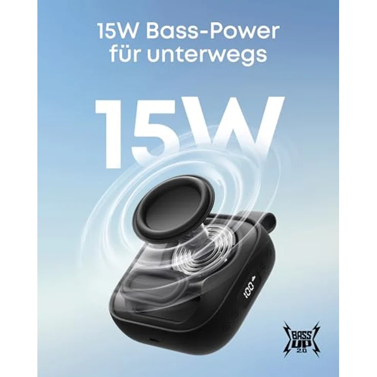 soundcore Boom Go 3i, tragbarer Bluetooth-Lautsprecher mit 15W Sound, 24h Spielzeit, IP68 wasserfest, RGB Lichtshow und Powerbank-Funktion (Schwarz) – Bild 2