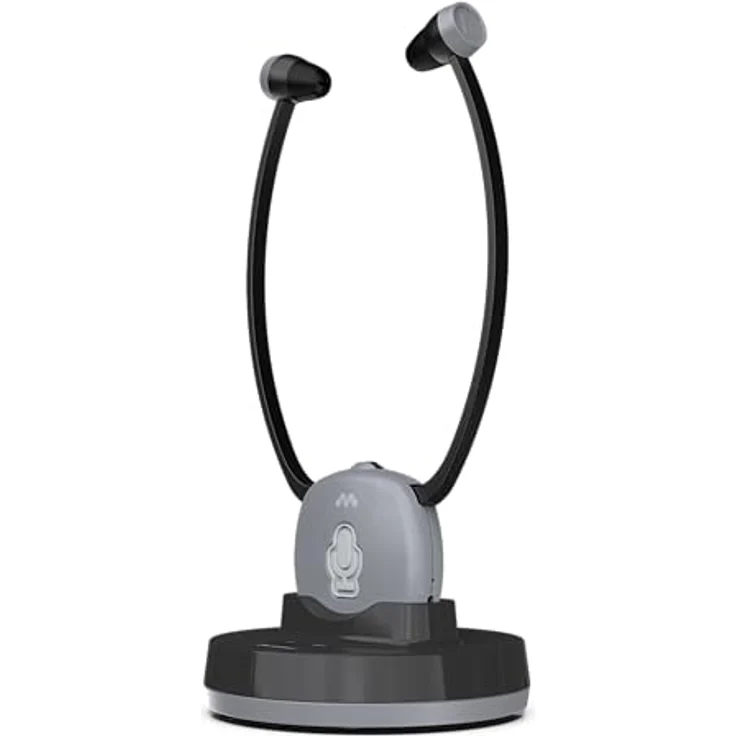 Meliconi Easy Audio Steto, kabelloser TV-Kopfhörer mit optischem Eingang, Umgebungsmikrofon, einstellbarer Lautstärke, Ladestation, Reichweite 20 m, ausgewogenes Audio – Bild 3