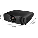 Epson EH-LS12000B, 4K Beamer mit 2700 lm, 2.500.000:1 Kontrastverhältnis, motorisierte Optik, Schwarz