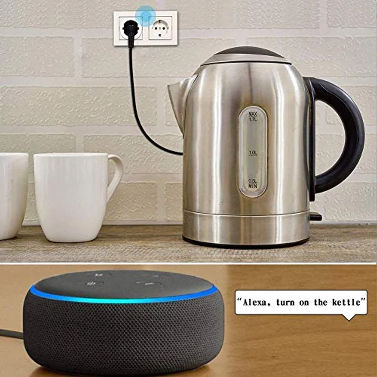 Woox Smart Indoor Powerstrip, Steckdosenleiste mit 4 CEE 7/5 Anschlüssen, 1.80 m, WLAN-Steuerung, kompatibel mit Alexa und Google Assistant – Bild 4
