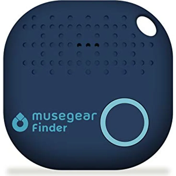 musegear Schlüsselfinder mit Bluetooth App aus Deutschland I Maximaler Datenschutz | dunkelblau 1er Pack I Für iOS & Android I Schlüssel Finden