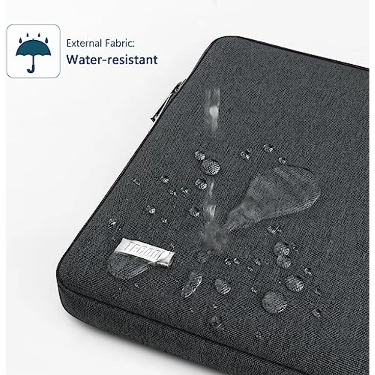 TECOOL 13,3 Zoll Laptop Tasche für MacBook Air/Pro, wasserdichte Schutzhülle mit stoßfestem Polsterschaum, Space Grau – Bild 3