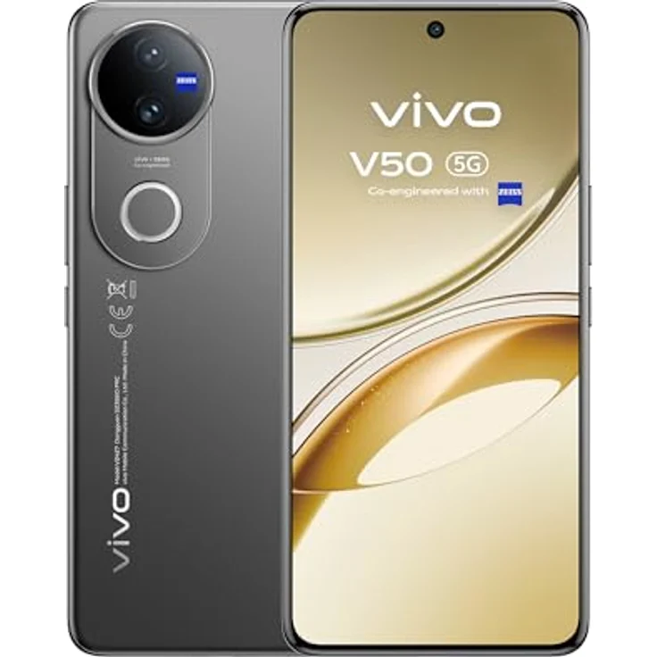 VIVO V50 5G Smartphone, 12 GB RAM, 512 GB, 50+50 MP ZEISS Kameras, 4K Video, 5260 mAh Akku, 90W Schnellladung, 6,77″ AMOLED Display, IP68/IP69 wasserdicht – Bild 1