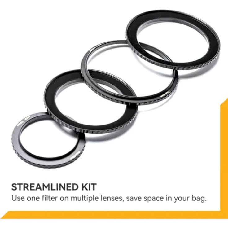 Nisi Brass 46 mm Objektivfilter, silber, mit Antireflex-Filzbehandlung und gerändelten Seiten – Bild 5