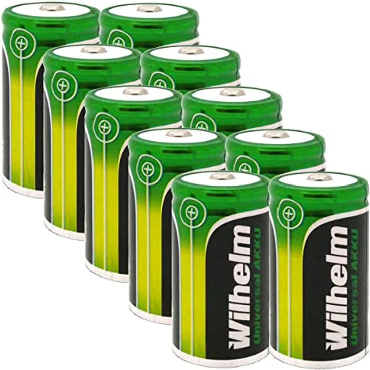 Wilhelm 10x Akku Mono D Universal 9000 mAh NiMH - Wiederaufladbar, Vorgeladen, für Geräte mit hohem Verbrauch