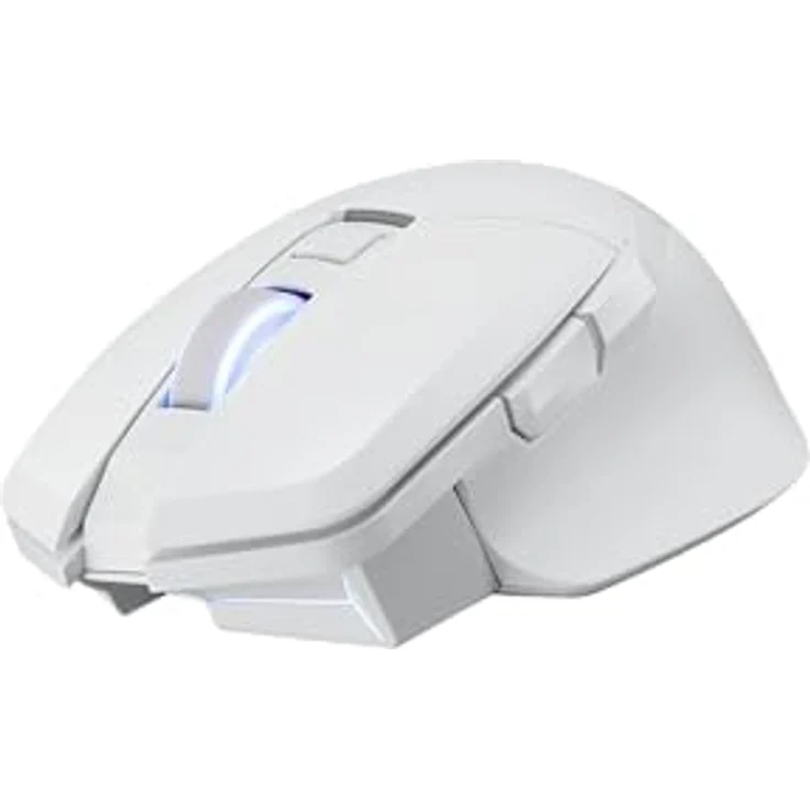 PowerColor ALPHYN AM10 Kabellose Gaming-Maus, Weiß, 26.000 DPI, PAW3395-Sensor, RGB-Beleuchtung, 6 Tasten, Bluetooth und 2,4-GHz-Dongle – Bild 3