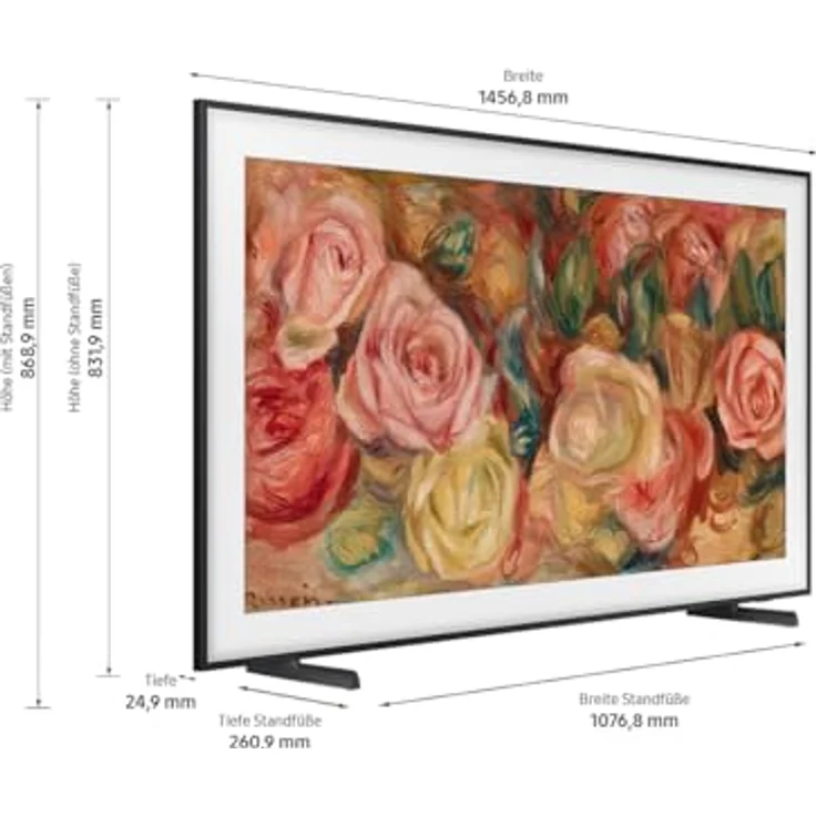 Samsung QLED 4K Fernseher The Frame 65 Zoll, Samsung TV mit mattem Display und austauschbarem Rahmen, Art Mode, Smart TV, GQ65LS03DAUXZG, Deutsches Modell [2024] – Bild 5