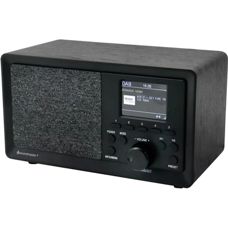 Soundmaster DAB+/UKW-RDS Radio DAB350BR, USB-MP3 Wiedergabe, 6,1 cm Farbdisplay, braun – Bild 1