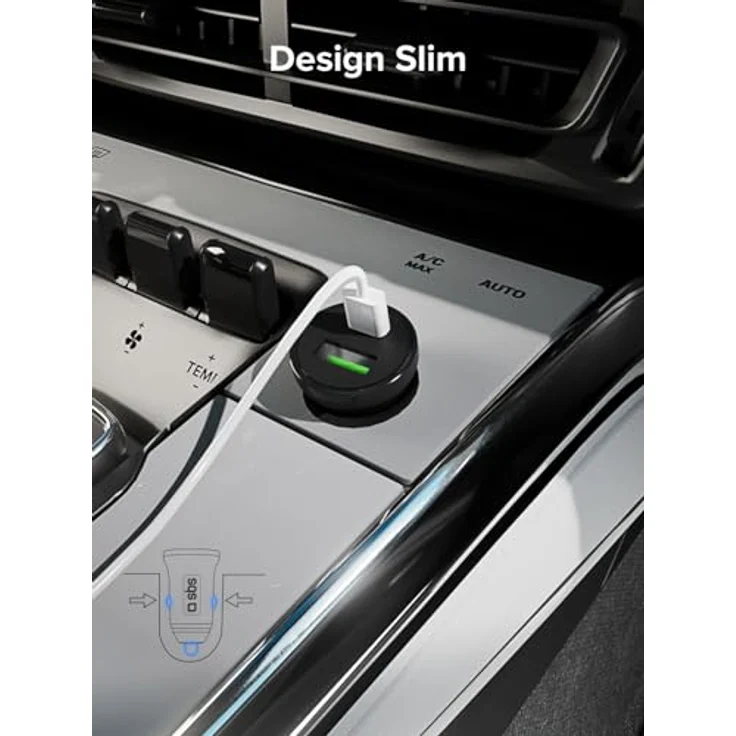 SBS 25W Auto Ladegerät, Ultra-Schnellladen mit Power Delivery (PD), Schwarz – Bild 6