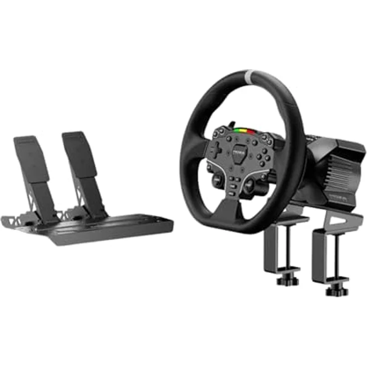MOZA RACING R3 SET - Lenkrad- und Pedalset für Sim Racing, 280 mm Durchmesser, 3,9 Nm Drehmoment, Schwarz – Bild 3
