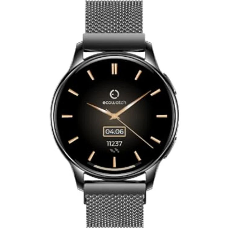 Maxcom Ecowatch3, Smartwatch mit 1,32 Zoll AMOLED-Display, IP67 Schutz, Edelstahlarmband, bis zu 7 Tage Akkulaufzeit – Bild 2