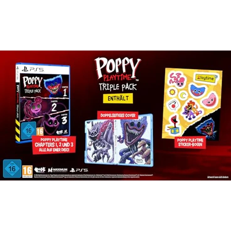 maximum entertainment uk limited Poppy Playtime Triple Pack [PS5] - Gruseliges Abenteuer mit geheimnisvollen Rätseln und furchterregenden Spielzeugfiguren – Bild 2