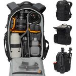 Lowepro ProTactic BP 350 AW III Kamerarucksack, 4 Zugriffspunkte, für Fotografen/Videografen, 17 l, schwarz