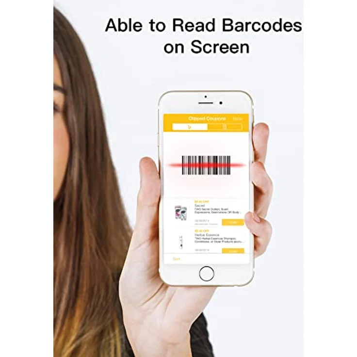 Inateck BCST-43, Bluetooth 1D Barcode Scanner mit 2,4Ghz USB Adapter, liest Barcodes von Bildschirmen, exklusive Schnelltasten – Bild 2