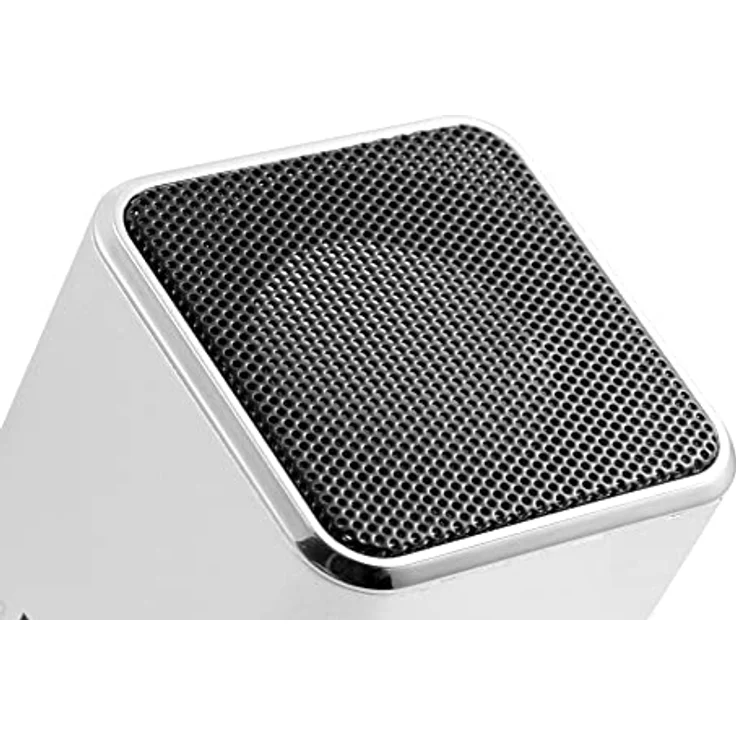 Musicman MA Soundstation Stereo-Lautsprecher mit integriertem Akku und LCD Display (MP3 Player, Radio, MicroSD Kartenslot,USB Steckplatz) silber – Bild 5