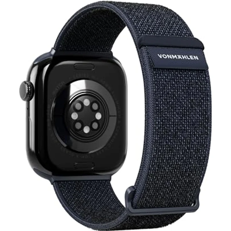 Vonmählen Fitness Loop 2, Uhrenarmband aus atmungsaktivem Nylon für Apple Watch, stufenlos verstellbar, Blau, 44-49 mm – Bild 4