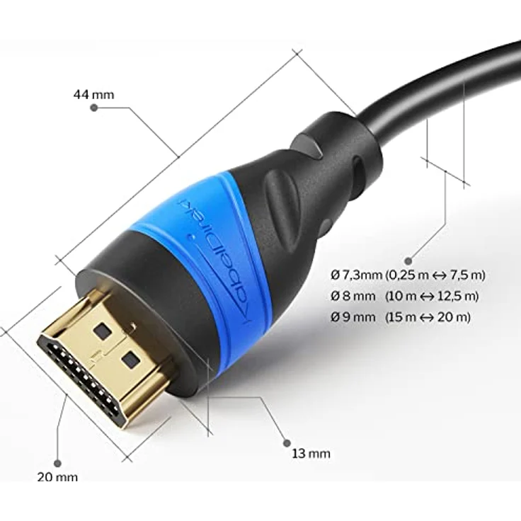 KabelDirekt - HDMI Verlängerungskabel - 10m - kompatibel mit (HDMI 2.0a-b 2.0, 1.4a, 4K Ultra HD, 3D, Full HD, 1080p, HDR, ARC, Highspeed mit Ethernet, PS4, Xbox, HDTV) - TOP Series – Bild 3