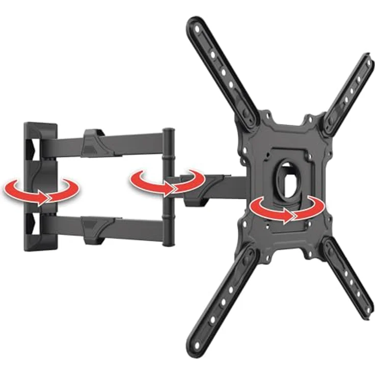 SCHWAIGER 9420 TV-Wandhalterung für 23-75 Zoll Fernseher, neigbar und schwenkbar, max. 35kg, VESA 400x400, schwarz inkl. Montagezubehör – Bild 2