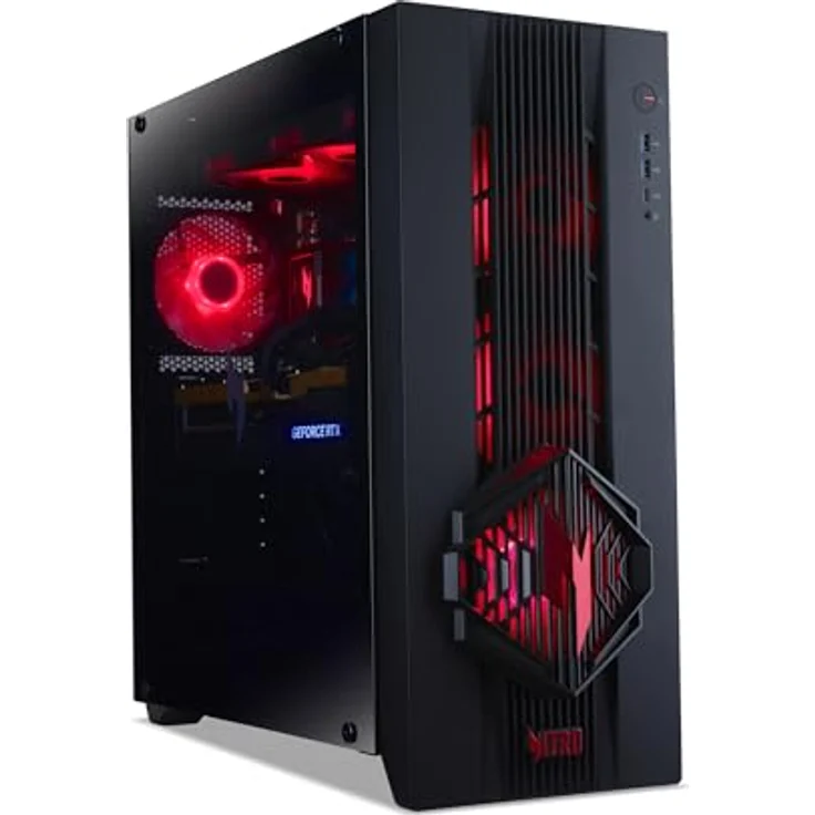 Acer Nitro 70 N70X3D-100, Gaming Desktop mit AMD Ryzen 7 9800X3D, 32 GB DDR5 RAM, 1 TB PCIe SSD, NVIDIA GeForce RTX 5070, Windows 11 Home, Schwarz – Bild 6