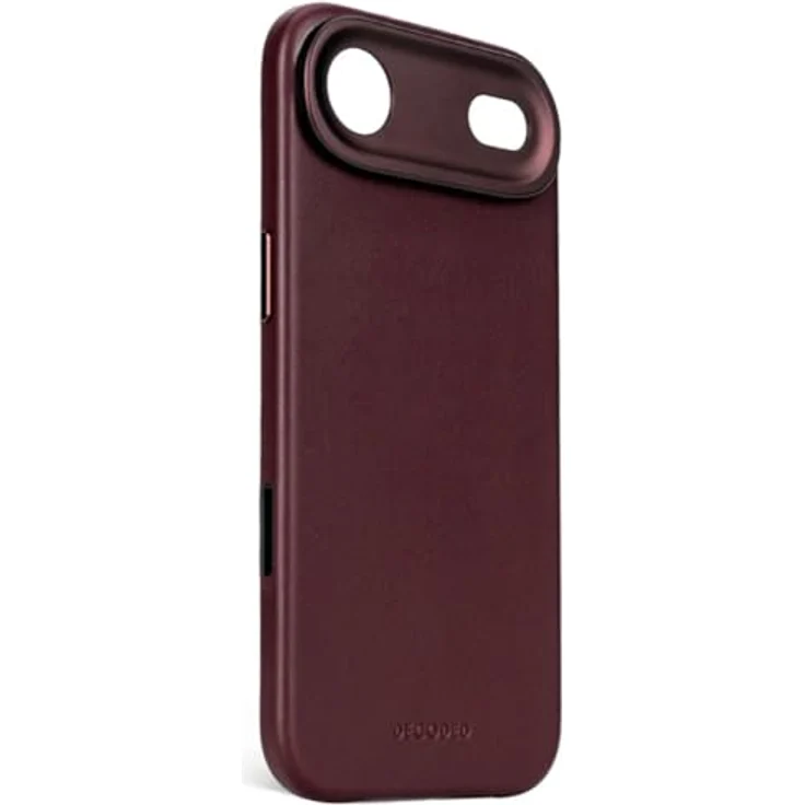 Decoded Leather Backcover für Apple iPhone Air, Handgefertigte Smartphone-Hülle aus vollnarbigem Leder, Dark Ruby mit MagSafe-Funktion – Bild 2