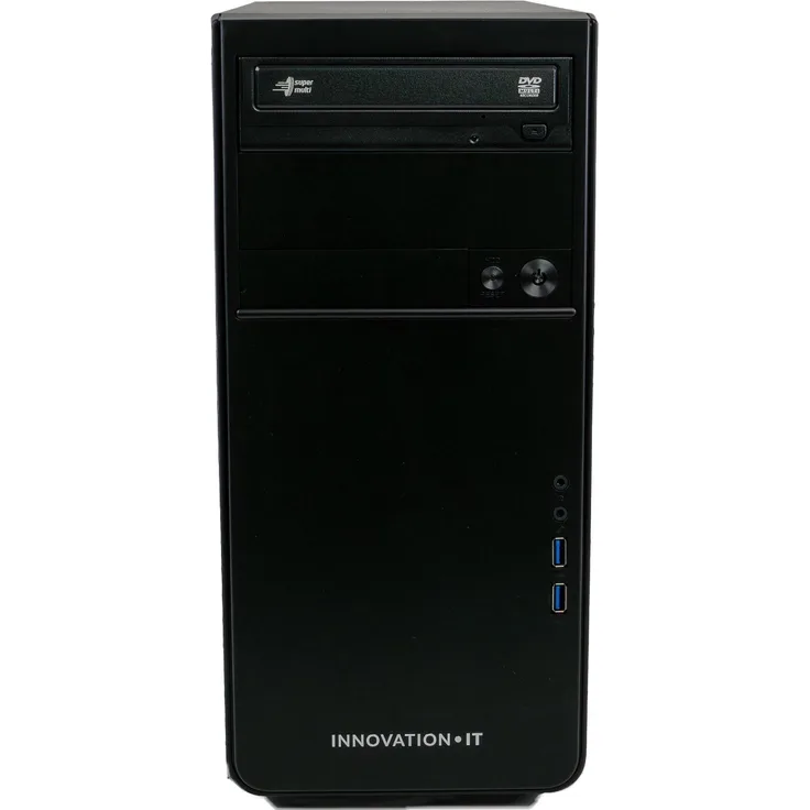 Innovation IT Desktop PC Intel i5-14400, 16 GB RAM, 512 GB M.2 NVMe SSD, dedizierte Grafikkarte