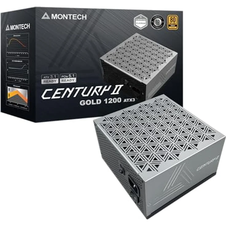 Montech Century II 80 PLUS Gold Netzteil, vollmodular, ATX 3.1, PCIe 5.1, 1.200 Watt – Bild 2