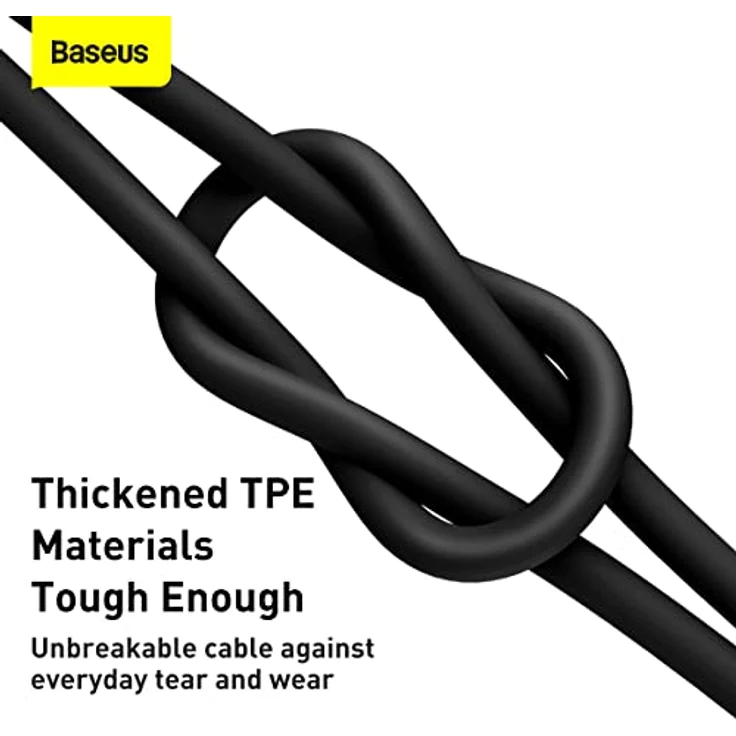 Baseus CATYS-A01 USB-zu-USB-C Kabel, 66W Schnellladung und 480 Mbps Datenübertragung, 2m, schwarz – Bild 5