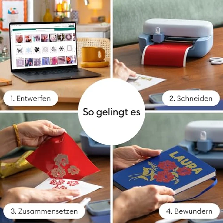 Cricut Joy™ 2 Essential Bundle, Intelligente kompakte Schneidemaschine mit 11,4 cm Schnittbreite für individuelle Karten, Aufkleber und Etiketten – Bild 3