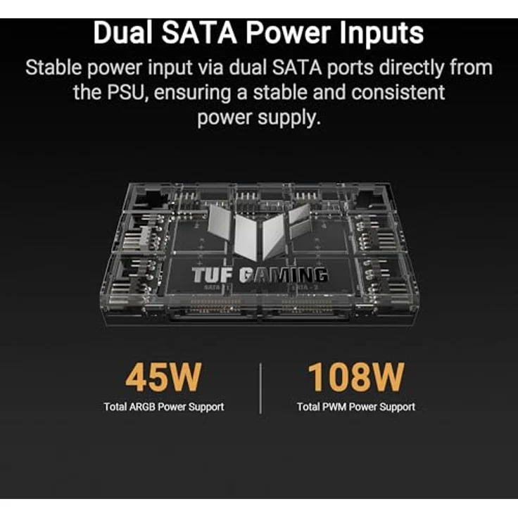 ASUS TUF Gaming ARGB PWM Lüfter Hub, effizienter Kühl-Hub für PC-Gehäuse mit RGB-Beleuchtung – Bild 5