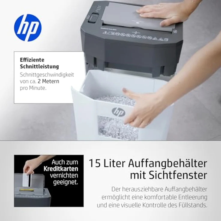 HP OneShred Auto 80CC, Aktenvernichter mit Partikelschnitt für hohe Datensicherheit – Bild 7