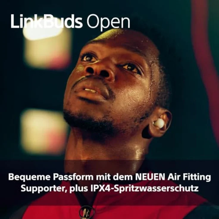 Sony LinkBuds Open – Kabellose Earbuds mit offenem Design, Transparenter Klang, IPX4, 22h Akku – Schwarz – Bild 4