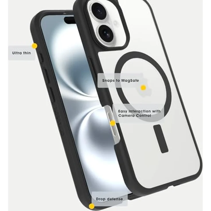 Otterbox Sleek Series MagSafe Hülle für iPhone 16 Pro Max, stoßfest, ultraschlank, transparent, getestet nach Militärstandard – Bild 5