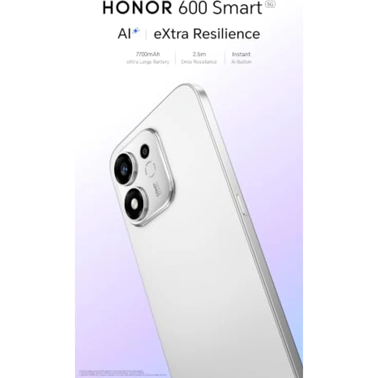 HONOR 600 Smart 5G, Smartphone mit 7700 mAh Akku, sturzsicher, Silber, 4+128GB – Bild 2