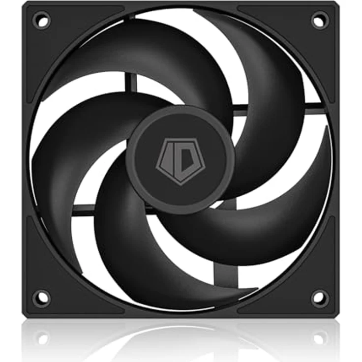 ID-COOLING AS-120-K TRIO 120mm Gehäuselüfter, 3er-Pack, hohe Leistung 58 CFM, geringe Geräuschentwicklung 27,2 dB(A), schwarz – Bild 2