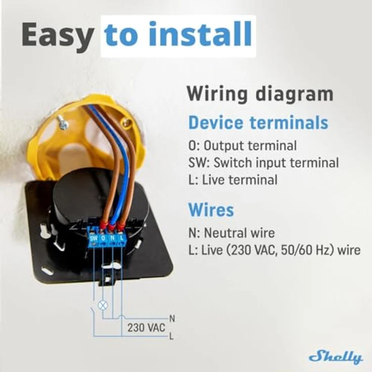 Shelly Wall Display Black + BLU H&T Black, 4-Zoll Smart Home Hub mit Temperatur- und Feuchtigkeitssensor, Schwarz – Bild 3