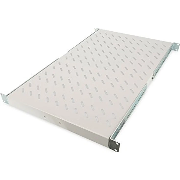 Digitus DN-19 TRAY-1-1000, 19 Zoll Netzwerkschrank-Geräteboden, 1 HE, grau RAL 7035, bis 100 kg belastbar – Bild 1