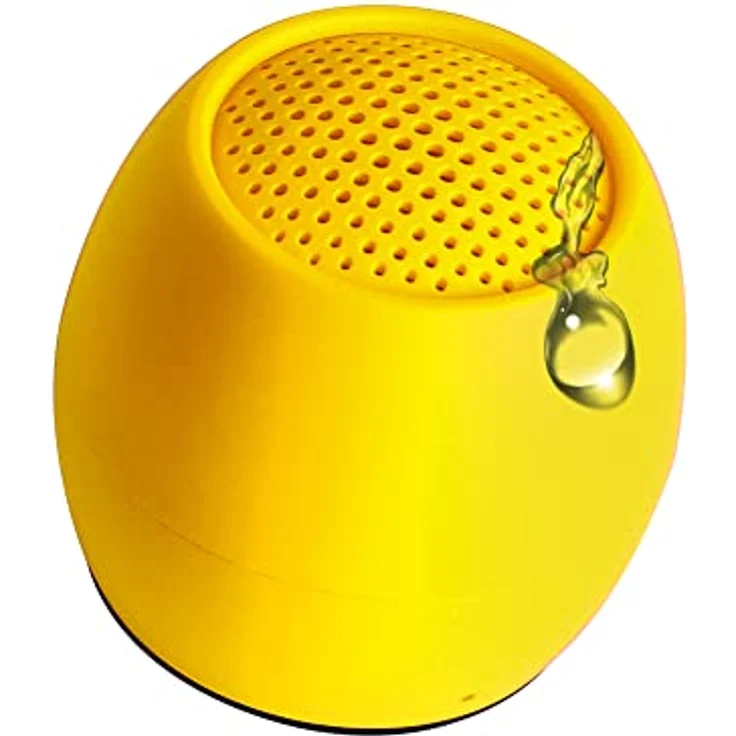 Boompods Zero Mini tragbarer Bluetooth Lautsprecher - Kabelloser Lautsprecher, IPX6 wasserdicht, 5 Std Spielzeit, Outdoor Speaker klein, Mikrofon & Dual Pairing, für Dusche, Reisen, iPhone, Gelb – Bild 3