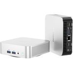 GEEKOM A6 Mini PC, Mini Computer mit AMD Ryzen 7 6800H(bis zu 4.7 GHz), Radeon 680M, 32GB DDR5 1TB SSD, WiFi 6E, BT5.2, USB4 x 2, 4K Quad Display, Windows 11 Pro, Kompakter Aluminium Design Desktop PC, Silber