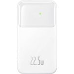 Baseus Powerbank Comet 10000mAh, 22.5W (white) - Schnellladefunktion, 2 integrierte Kabel, Weiss