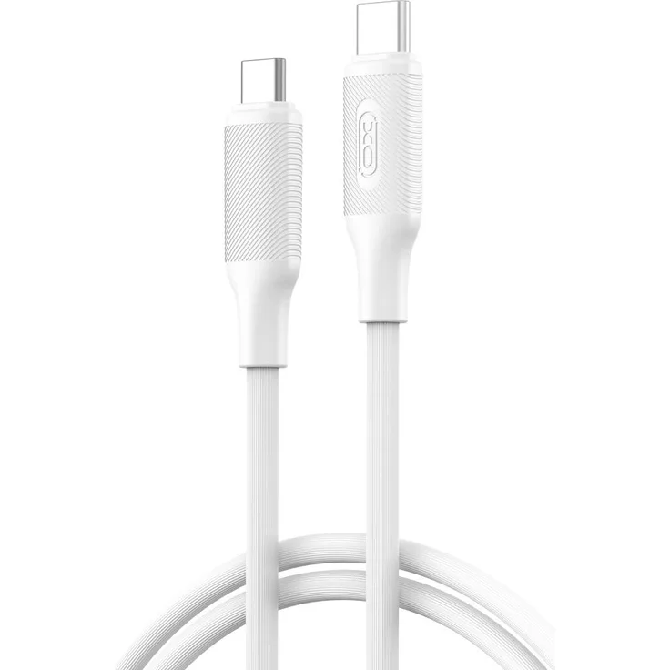 XO Kabel NB-Q265B, 2X USB-C, 60W Hohe Leistung, Schnelles Laden, 1M, weiß