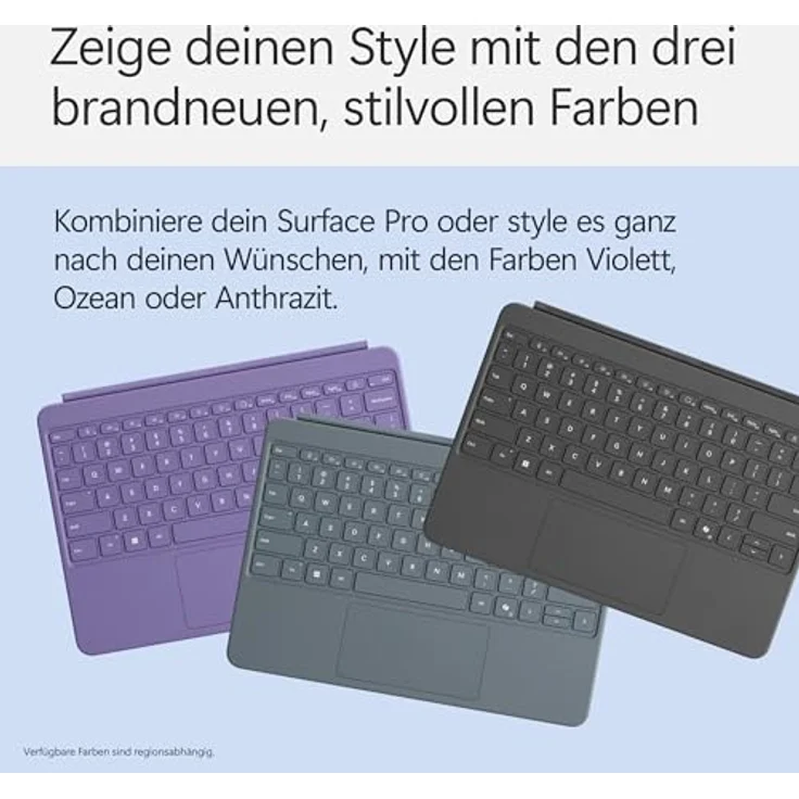Microsoft Surface Pro 12" Keyboard, kompatibel mit Surface Pro (1. Edition), inkl. Hintergrundbeleuchtung, Anthrazit – Bild 3