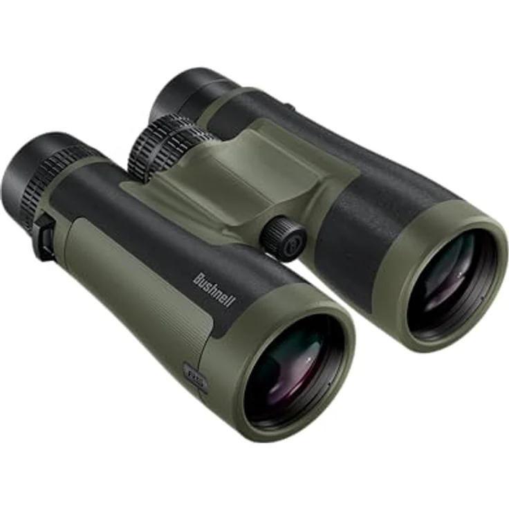 Bushnell Trophy R5, Fernglas 12x50 mm mit HDOS-Optik, wasserdicht und verstellbaren Augenmuscheln, grün – Bild 1